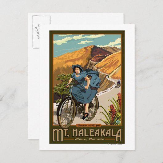 Haleakala Bicycle Rides Hawaii Briefkaart (Voorkant / Achterkant)