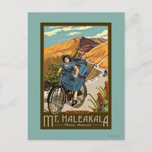 Haleakala Bicycle Rides Hawaii Briefkaart (Voorkant)