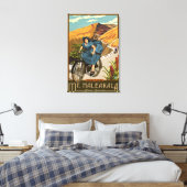Haleakala Bicycle Rides Hawaii Canvas Afdruk (Insitu (Slaapkamer))
