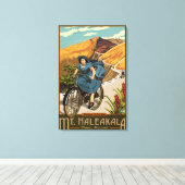 Haleakala Bicycle Rides Hawaii Canvas Afdruk (Insitu (Houten vloer))