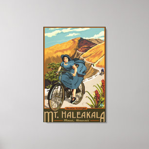 Haleakala Bicycle Rides Hawaii Canvas Afdruk