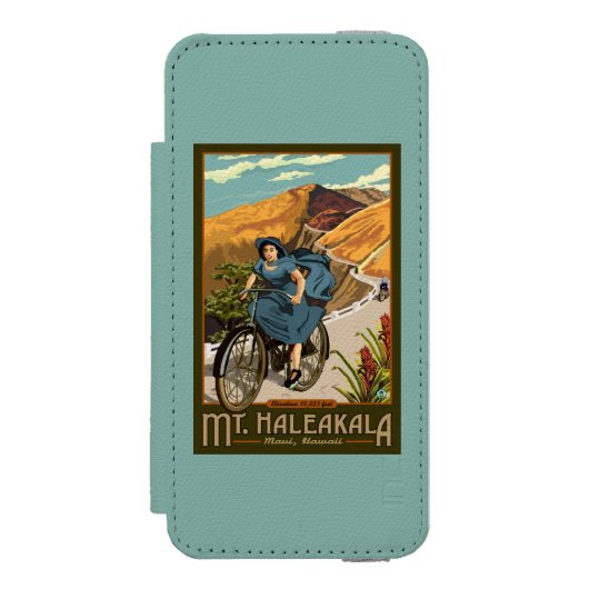 Haleakala Bicycle Rides Hawaii Incipio iPhone Portemonnee Hoesje (Voorkant Agenda)