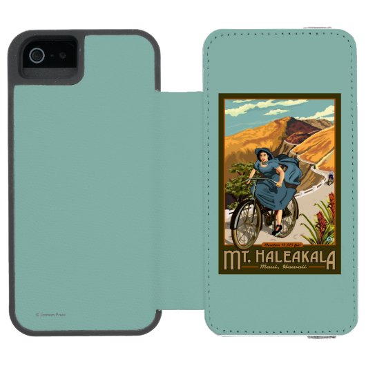 Haleakala Bicycle Rides Hawaii Incipio iPhone Portemonnee Hoesje (Agenda Open)