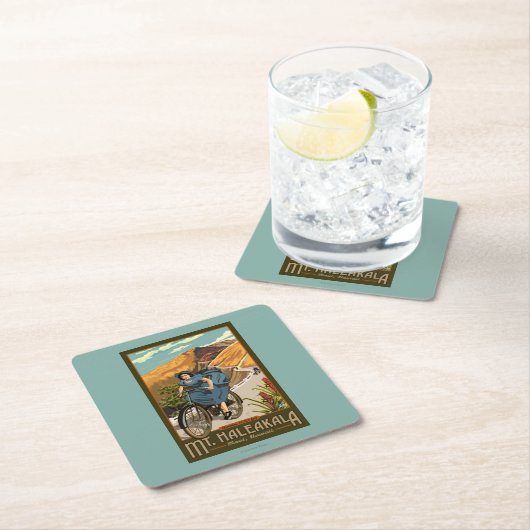 Haleakala Bicycle Rides Hawaii Kartonnen Onderzetters (Insitu)