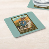 Haleakala Bicycle Rides Hawaii Kartonnen Onderzetters (Schuin)