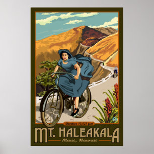 Haleakala Bicycle Rides Hawaii Poster