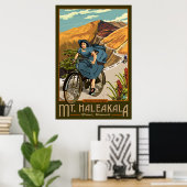 Haleakala Bicycle Rides Hawaii Poster (Thuiskantoor)