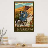 Haleakala Bicycle Rides Hawaii Poster (Keuken)