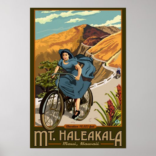 Haleakala Bicycle Rides Hawaii Poster (Voorkant)
