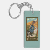 Haleakala Bicycle Rides Hawaii Sleutelhanger (Voorkant Links)