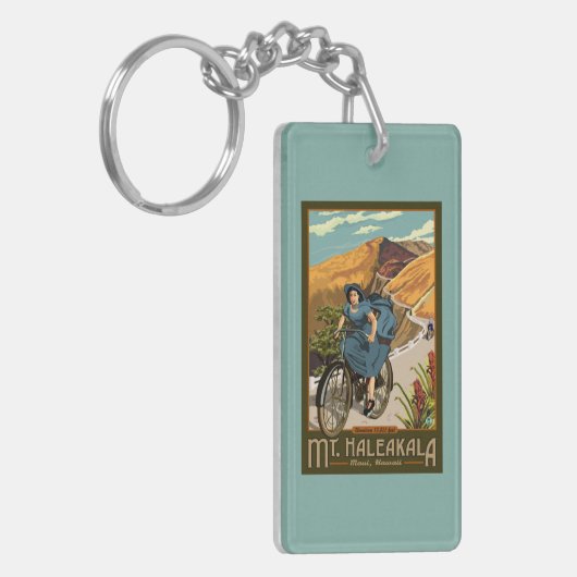 Haleakala Bicycle Rides Hawaii Sleutelhanger (Voorkant Links)