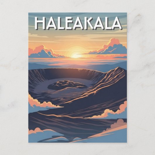 Haleakala Crater Maui Hawaii Travel Briefkaart (Voorkant)