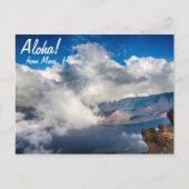 Haleakala Crater met regenboog op Maui, Hawaii Briefkaart (Voorkant)