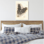 Haleakala, Hawaii Canvas Afdruk (Insitu (Slaapkamer))