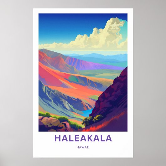 Haleakala Hawaii Reisprint Poster (Voorkant)