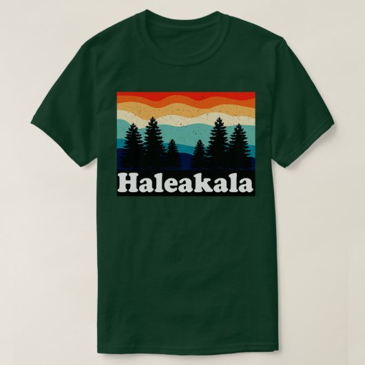 Haleakala Hawaii Retro T-shirt (Design voorkant)