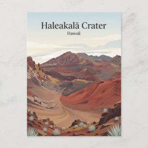 Haleakalā-krater Hawaï Briefkaart