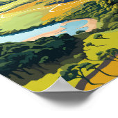 Haleakala Nationaal Park Illustratie Retro Poster (Hoek)