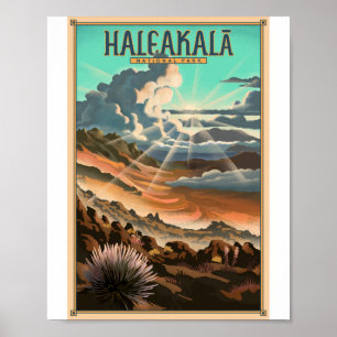 Haleakala Nationaal Park Litho Kunstwerk Poster