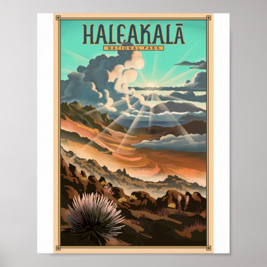 Haleakala Nationaal Park Litho Kunstwerk Poster (Voorkant)