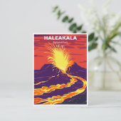 Haleakala Nationaal Park Maui Hawaii Vintage reize Briefkaart (Staand voorkant)