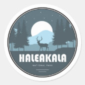 Haleakala National Park Deer Ronde Sticker (Voorkant)