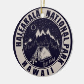 Haleakalā National Park Hawaii Retro Emblem Keramisch Ornament (Links)