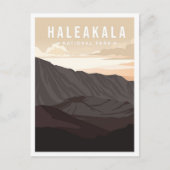 Haleakala National Park Hawaii Travel Illustration Briefkaart (Voorkant)
