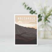 Haleakala National Park Hawaii Travel Illustration Briefkaart (Staand voorkant)
