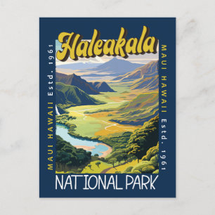 Haleakala National Park Illustratie noodlijdend Briefkaart