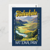 Haleakala National Park Illustratie noodlijdend Briefkaart (Voorkant / Achterkant)