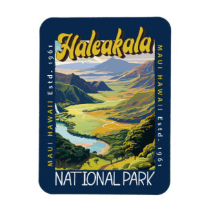 Haleakala National Park Illustratie noodlijdend Magneet