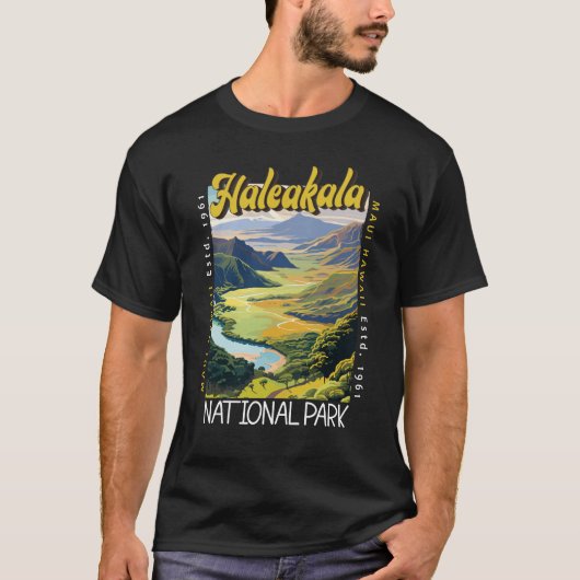 Haleakala National Park Illustratie noodlijdend T-shirt (Voorkant)