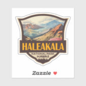 Haleakala National Park Illustratie Retro Badge Sticker (Vel)