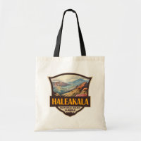 Haleakala National Park Illustratie Retro Badge