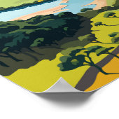 Haleakala National Park Illustratie Retro Poster (Hoek)