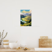 Haleakala National Park Illustratie Retro Poster (Keuken)