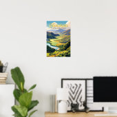 Haleakala National Park Illustratie Retro Poster (Thuiskantoor)