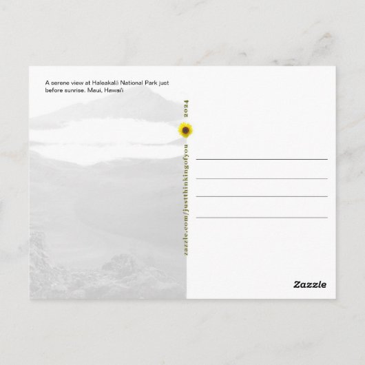 Haleakalā National Park, Maui, Hawaï - Briefkaart (Achterkant)