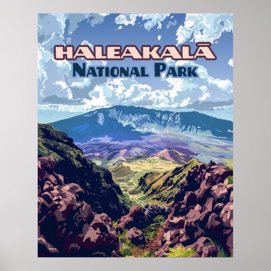 Haleakala National Park Maui Volcano Hawaii Poster (Voorkant)