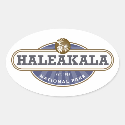 Haleakala National Park Ovale Sticker (Voorkant)