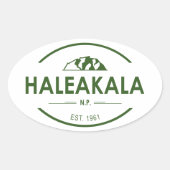 Haleakala National Park Ovale Sticker (Voorkant)