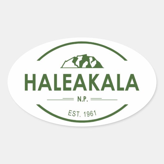 Haleakala National Park Ovale Sticker (Voorkant)