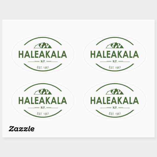 Haleakala National Park Ovale Sticker (Vel)
