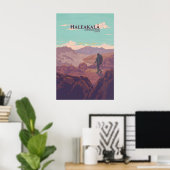 Haleakalā National Park Reisposter Poster (Thuiskantoor)