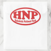 Haleakala National Park rode ovale sticker (Tas)