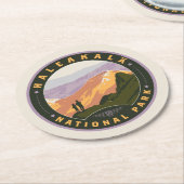 Haleakala National Park Ronde Kartonnen Onderzetter (Gebogen)