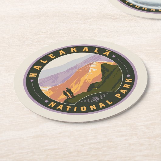 Haleakala National Park Ronde Kartonnen Onderzetter (Gebogen)