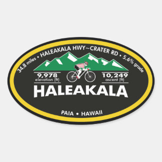 HALEAKALA- PAIA, HI -"OVAAL" OVALE STICKER
