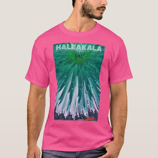 Haleakala Travel Poster T-shirt (Voorkant)